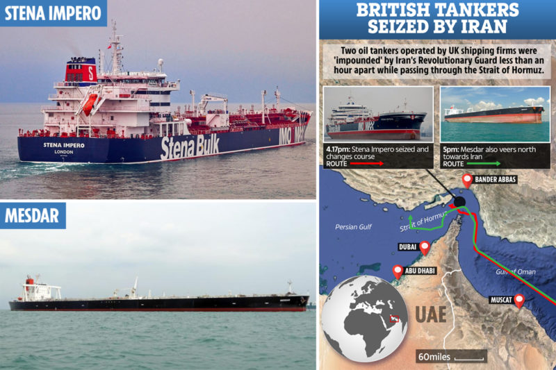 Iran’s seizure of UK tanker in Gulf e1563610386222 இலகுவில் தீராது ஈரான் பிரச்சனை - வேல் தர்மா