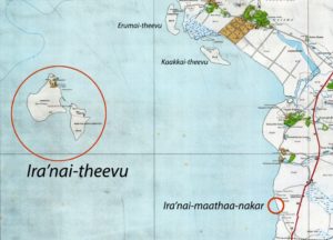 iranaitheevu map இரணைதீவில் கடலட்டை கிராமம் அமைக்க நடவடிக்கை
