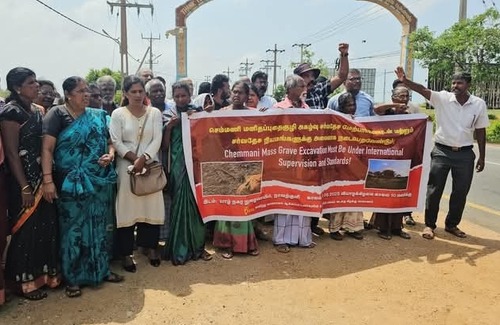 யாழ் செம்மணி மனித புதைகுழி விவகாரம்: சர்வதேச கண்காணிப்பை வலியுறுத்தி போராட்டம்