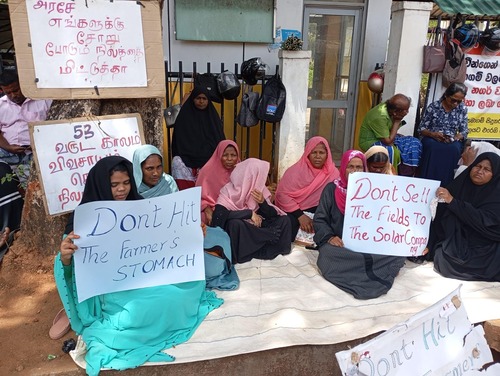 சத்தியாக்கிர போராட்டத்தை ஓய்வின்றி தொடரும் முத்து நகர் விவசாயிகள் : கிண்ணியான்