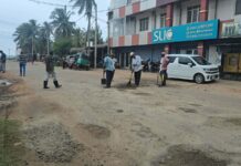 மன்னாருக்கு ஜனாதிபதி விஜயத்தை முன்னிட்டு அவசர அவசரமாக வீதியை செப்பனிடும் அதிகாரிகள்!