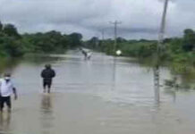 சோமாவதிய புனித தலத்திற்கான வீதி நீரில் மூழ்கியது!