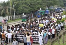 கிவுல் ஓயா எதிர்ப்பு ஆர்ப்பாட்டம்; பெருந்திராளான மக்கள் பங்கேற்பு