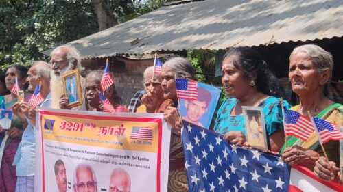 பத்து ஆண்டுகளாக எந்த தீர்வும் இல்லை: வவுனியாவில் காணாமல் ஆக்கப்பட்டவர்களின் உறவுகள் போராட்டம்