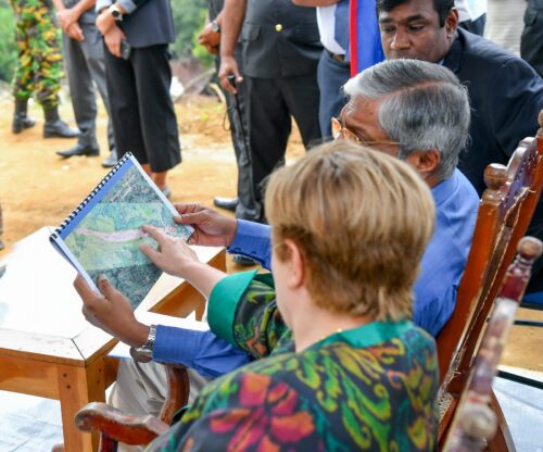 IMF முகாமைத்துவ பணிப்பாளர் டித்வா சூறாவளியால் மண்சரிவுக்குள்ளான பகுதிகளுக்குப் பயணம்