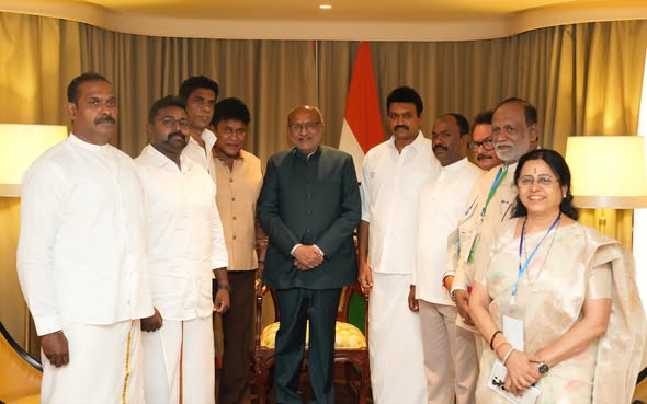 இலங்கை தமிழ் அரசியல் தலைவர்களுடன் இந்திய துணை ஜனாதிபதி சந்திப்பு