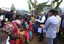 இந்திய வீடமைப்பு திட்டத்தை பார்வையிட்ட இந்திய துணை ஜனாதிபதி!