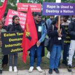 தமிழின படுகொலைக்கு நீதி கோரி லண்டனில் ஆர்ப்பாட்டம்
