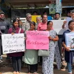 சொல்லிசை பாடகர் சங்கீதனை விடுவிக்க கோரி வவுனியாவில் போராட்டம்!
