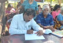 ஆக்கிரமிக்கப்பட்டுள்ள காணிகளை விடுவிக்க வலியுறுத்தி கவனயீர்ப்பு நடவடிக்கை